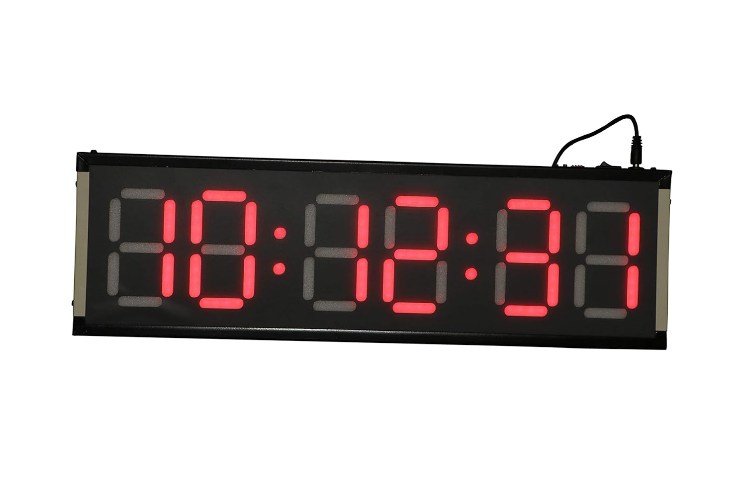 Skylink Jumbo Large GPS Wall Clock with Antenna, Red LED Display, GPS Controlled, 6-Digit (HH:MM:SS), Digit Height 8 inch (200 mm) Made in India