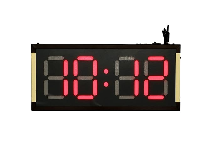 SKYLINK PVC Jumbo Large Digital Wall Clock, Red LED Display, RTC Controlled, 4-Digit (HH:MM), Digit Height 6 inch -150 mm- Made in India