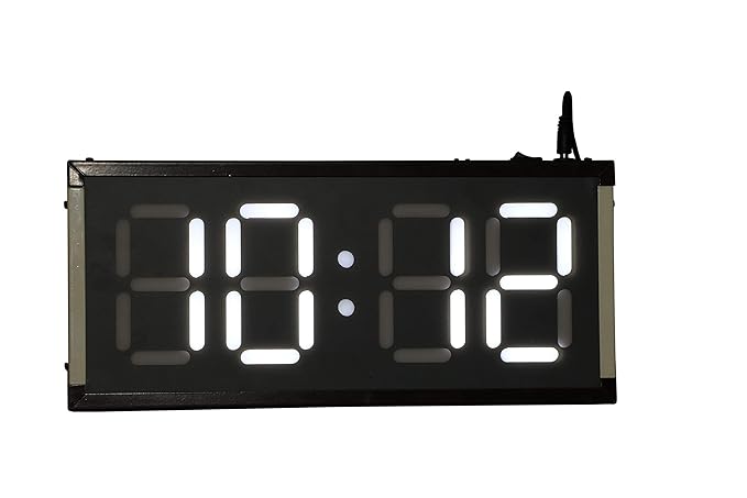 SKYLINK PVC Jumbo Large White LED Display RTC Controlled Digital Wall Clock 4-Digit (HH:mm) - Digit Height 6 inch/150 mm
